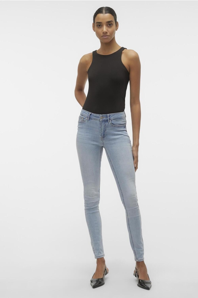 VMFLASH MR SKINNY JEANS LI3102 GA N 10300174 Light Blue Denim
